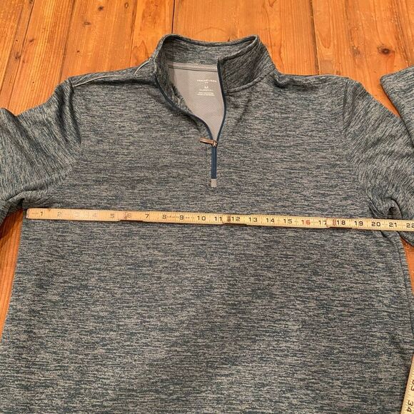Van Heusen Air Blue Quarter Zip Long Sleeve Activewear Mens Size Small - Picture 4 of 6